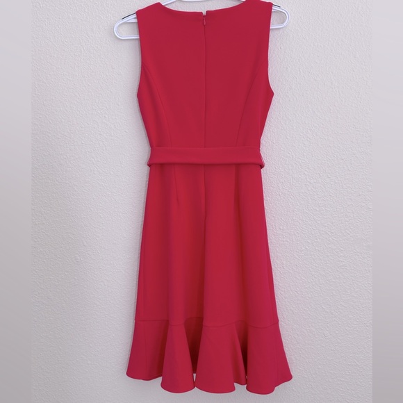 Calvin Klein Sleeveless Fuchsia Ruffle Dress - Picture 3 of 4